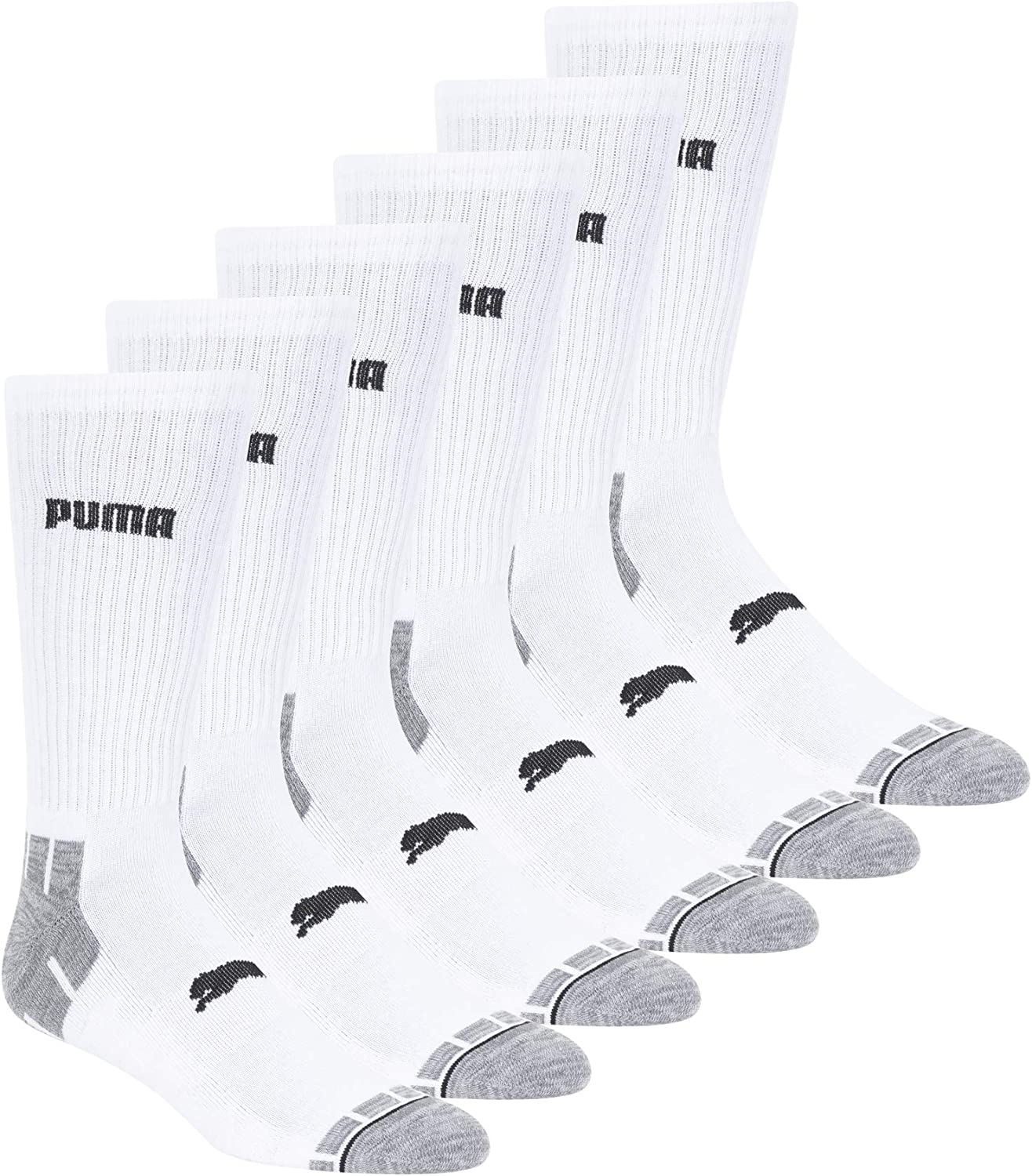 PUMA mens 6 Pack Crew Socks - Image 5